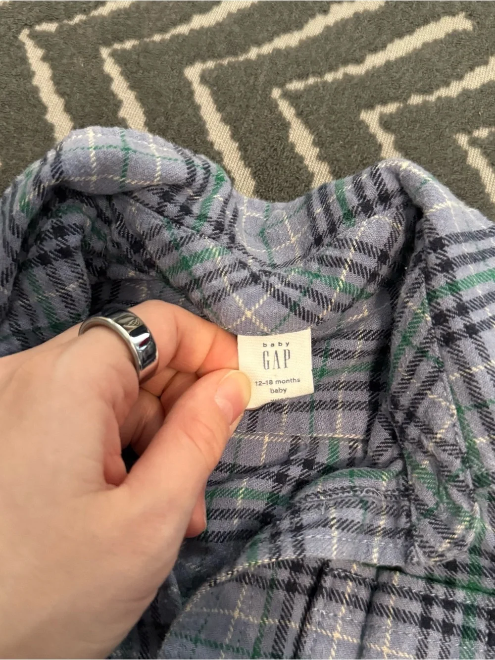 Baby boy gap flannel onesie